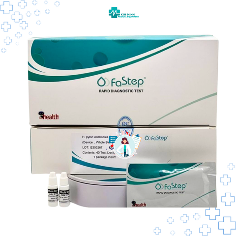 Hộp Que Thử Xét Nghiệm Kháng Thể H.pylory Dạ Dày Fastep - Bộ 40 Test Đáng Tin Cậy và Dễ Dàng Sử Dụng Tại Nhà